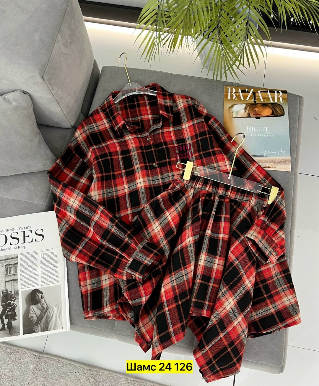 костюм в клетку,костюм в клетку с юбкой,костюм с юбкой и рубашкой в клетку,рубашка в клетку с майкой beststyle,рубашка женская клетка