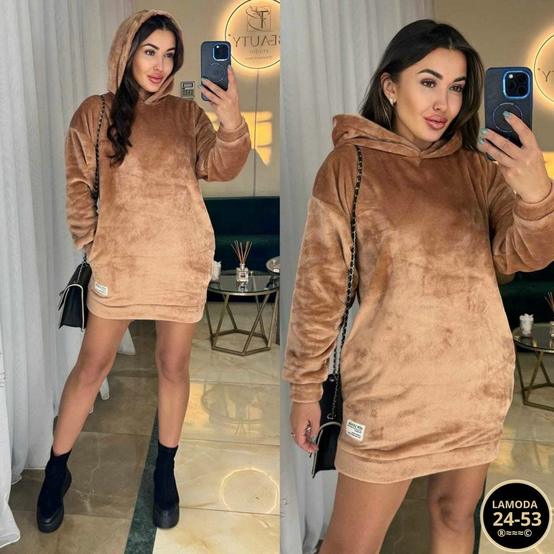 туника женская с капюшоном,платье с капюшоном теплое,платье туника теплая,платье с капюшоном,платье худи с капюшоном