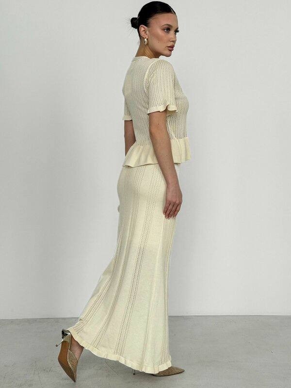 костюм трикотажный с юбкой eberens,костюм трикотажный с юбкой,вязаный костюм с юбкой,костюм трикотажный,вязаные костюмы