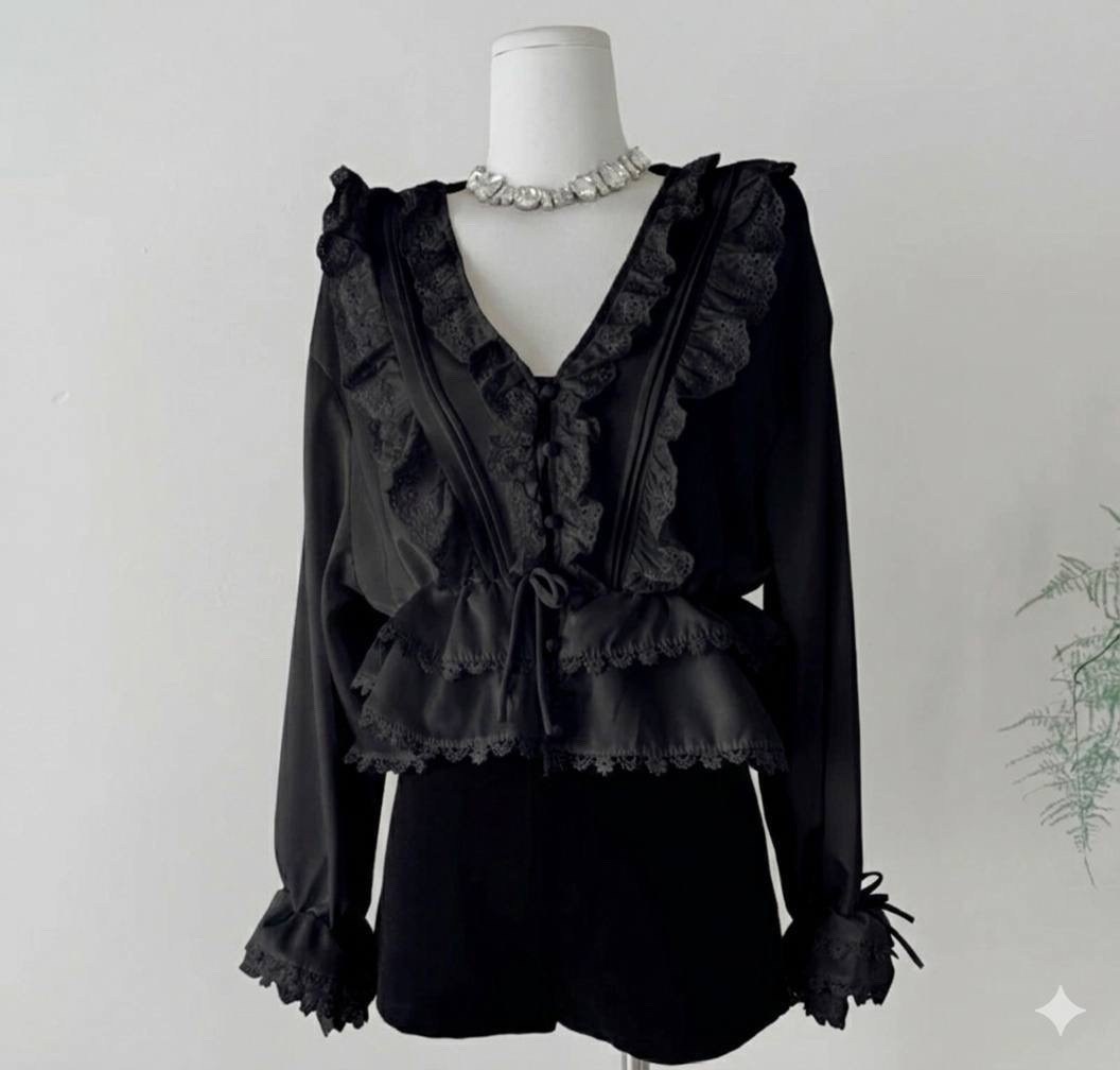 блузка элегантная,блузка с оборками,женские блузки,викторианские платья,блузка с завязками