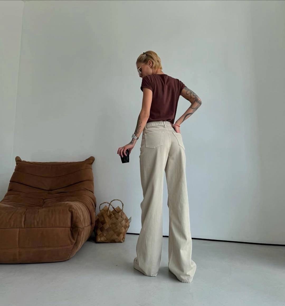 джинсы женские бежевые,джинсы бежевые,брюки джинсы,джинсы палаццо летние,модные брюки