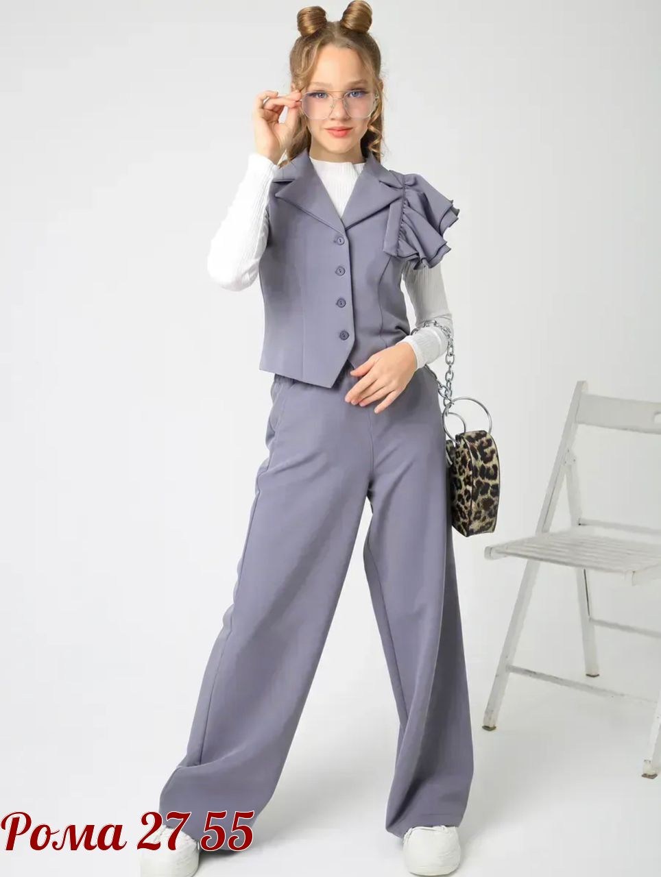 костюм брючный,брючный костюм женский,серый брючный костюм,костюм брючный с жилетом,женский костюм