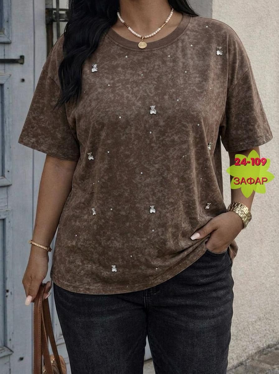 женская футболка,футболки большие размеры со стразами,футболка оверсайз со стразам,женская однотонная футболка со стразами,женская футболка оверсайз
