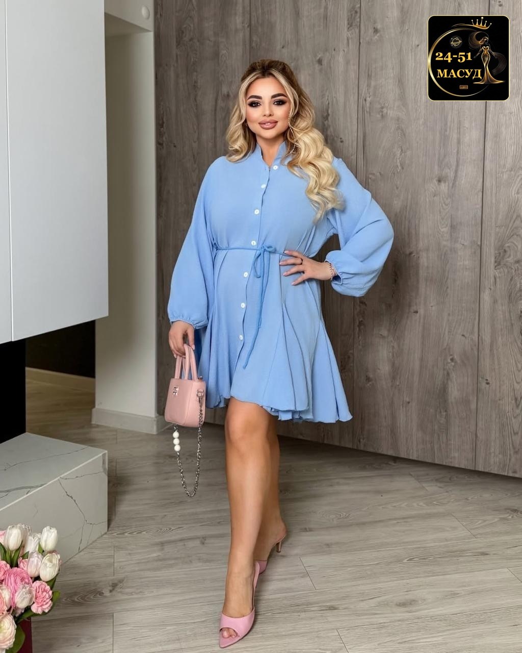 платье с поясом,платье,голубое платье,платье женской,платье стильное