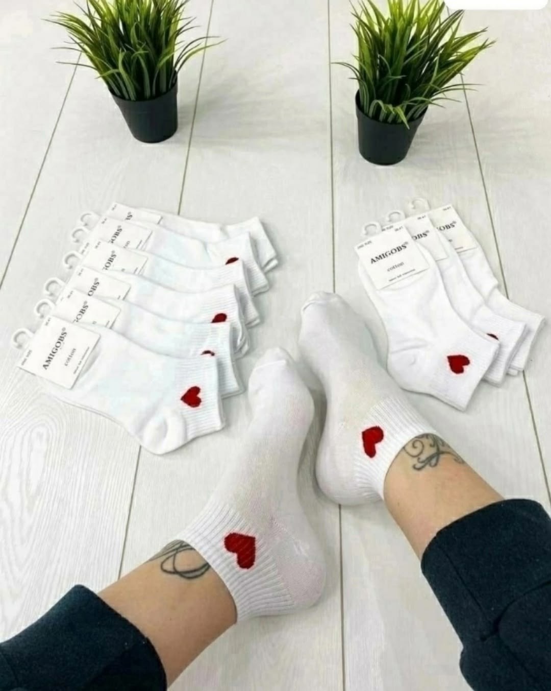 носки набор короткие с сердечками летние,носки набор короткие с сердечками летние 10 пар,носки для женщин ,носки белые сердце,женские носки