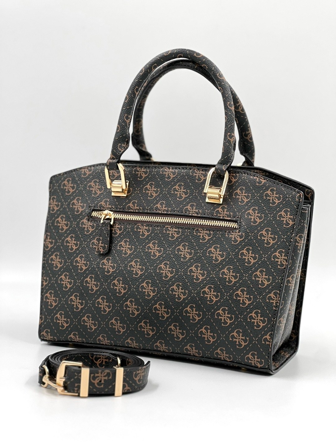 женская сумка guess,cумка guess,сумка женская guess hwpa9190060 темно-коричневая,guess сумка на плечо,сумка guess коричневый