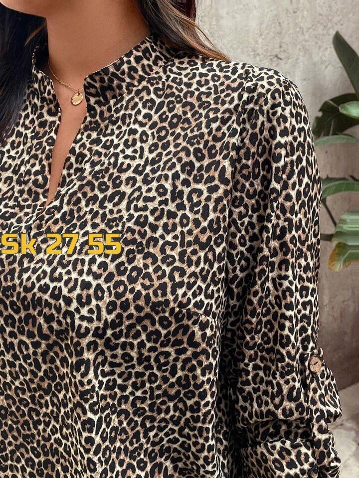 рубашка из леопардовой ткани,рубашка леопардовая,рубашка леопардовая k118a258,блузка леопардовая,леопардовая шелковая блузка