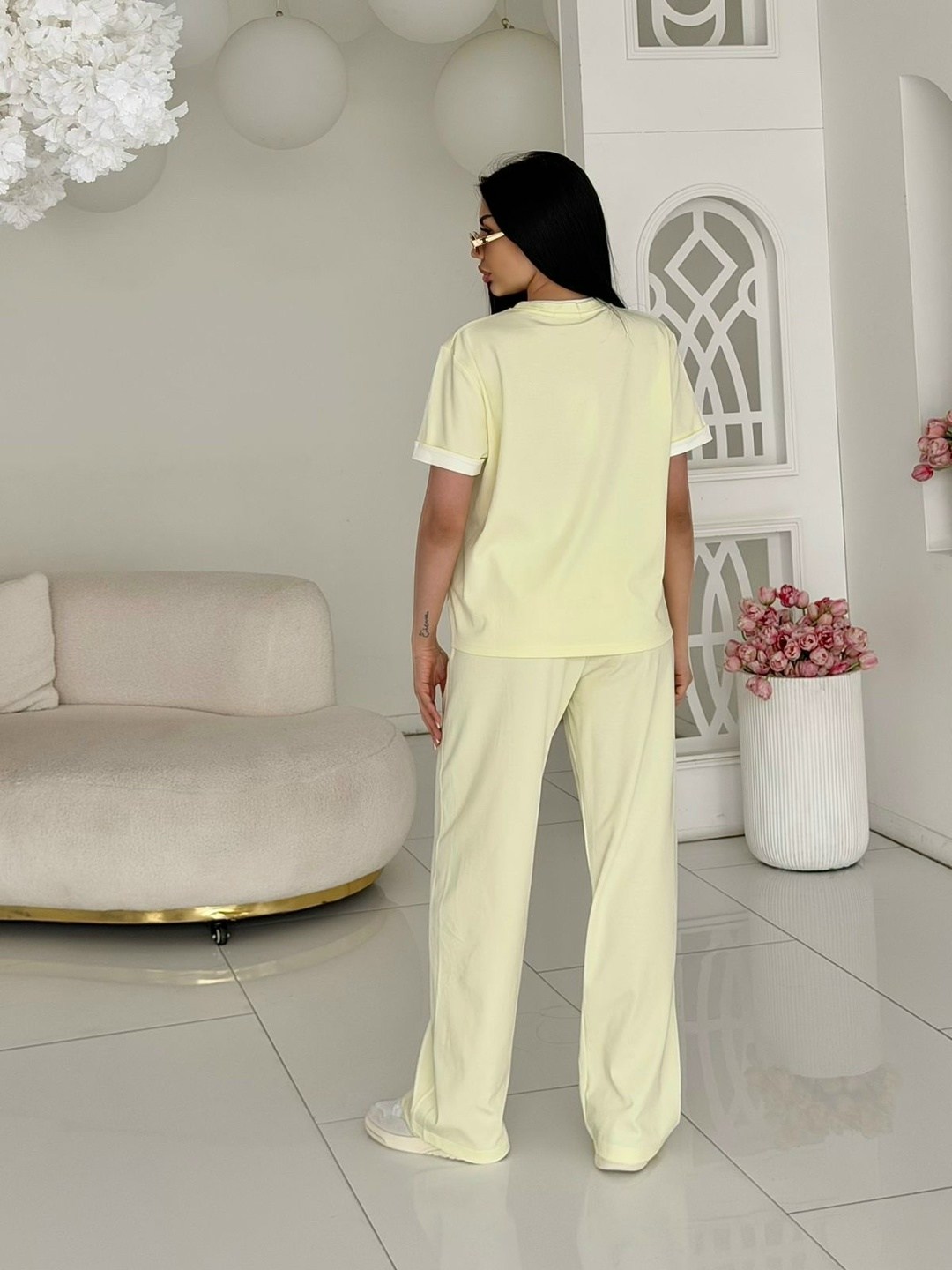 лимонный костюм женский,костюм с брюками,спортивные костюмы женские,трикотажные костюмы,женские костюмы