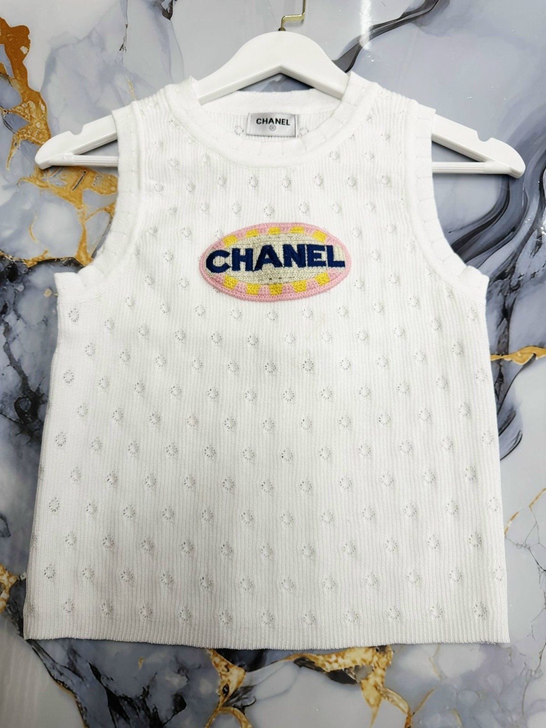 вязаная майка,вязаные жилеты,одежда chanel,женская майка,майка