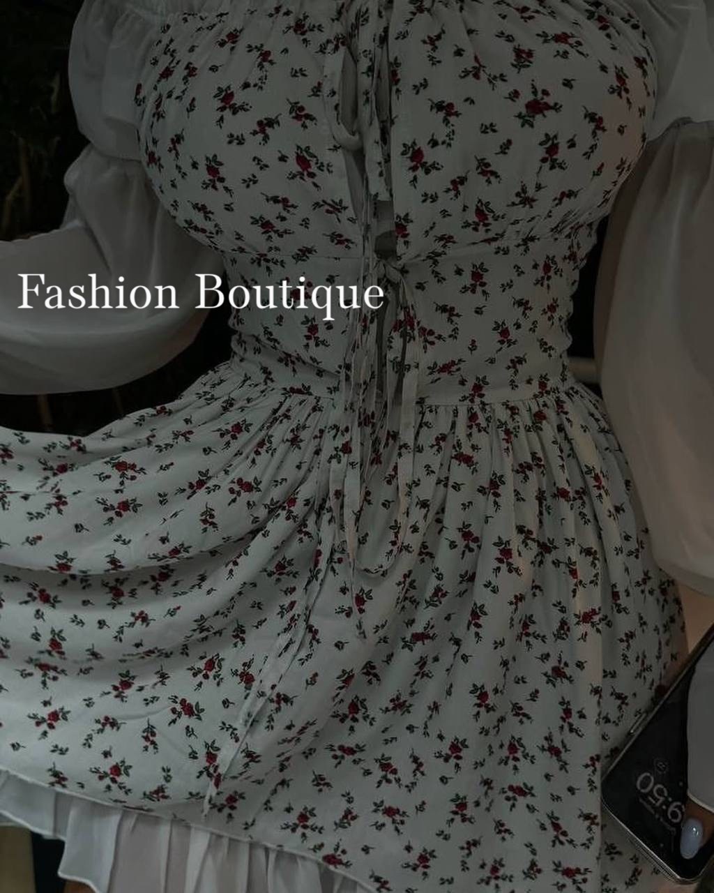 платье летнее,платье женской летнее,платье с открытыми плечам,платье с пышными рукавами,платье модное