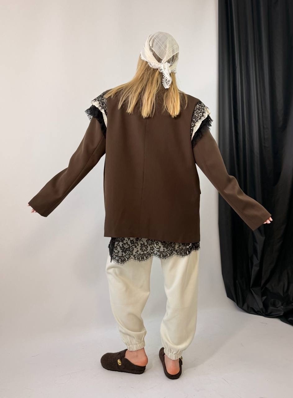 жакет с кружевом,жакет,