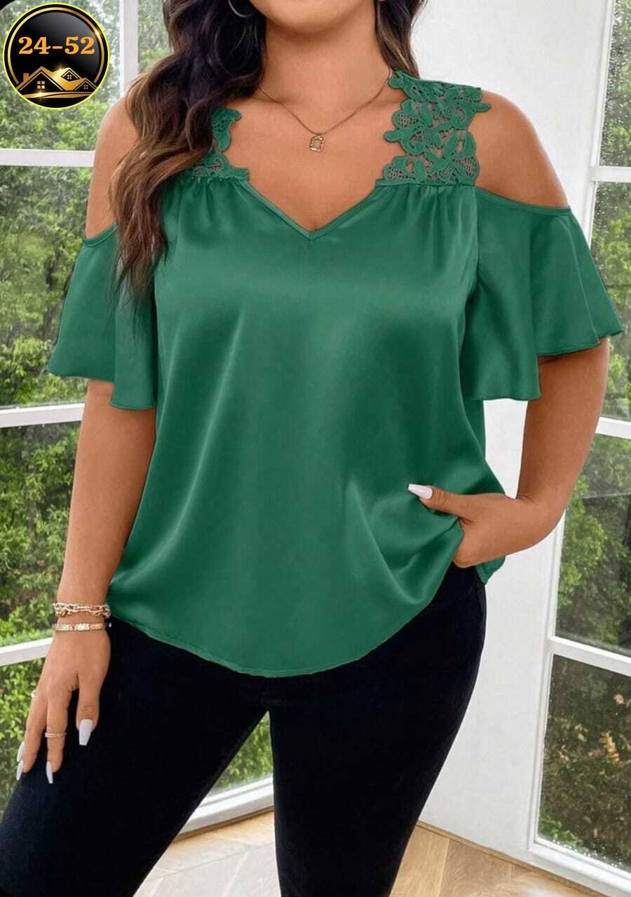 блузка для женщин,блузка с открытыми плечами,блузка для полных,блузки с кружевом для полных,женская блузка