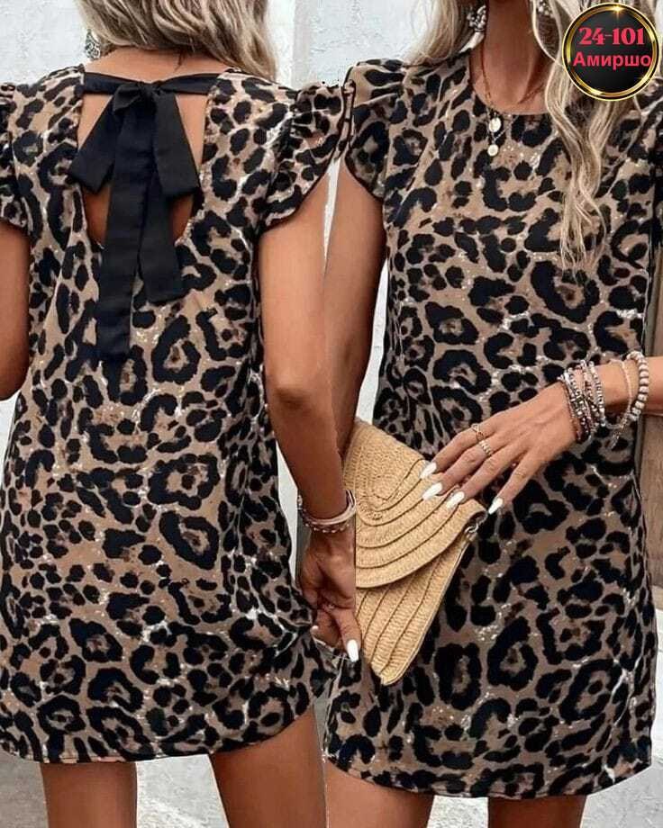 туника леопардовая,платье с леопардовым принтом,женское платье с леопардовым принтом,платье мини с леопардовым принтом,леопардовое платье