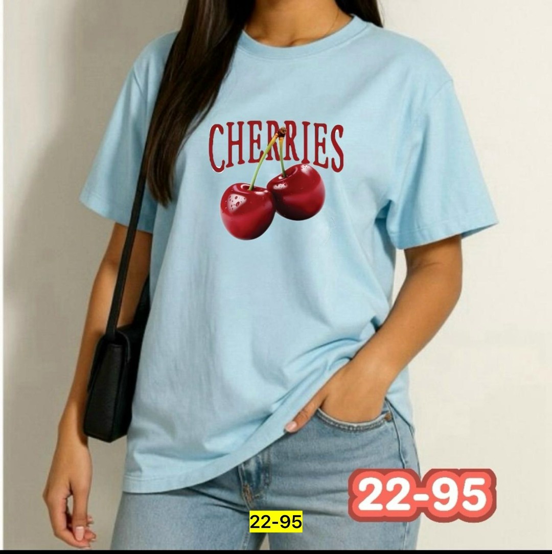 футболки женская,футболка с вишней,футболка с вишенками,футболке,футболки для подростков