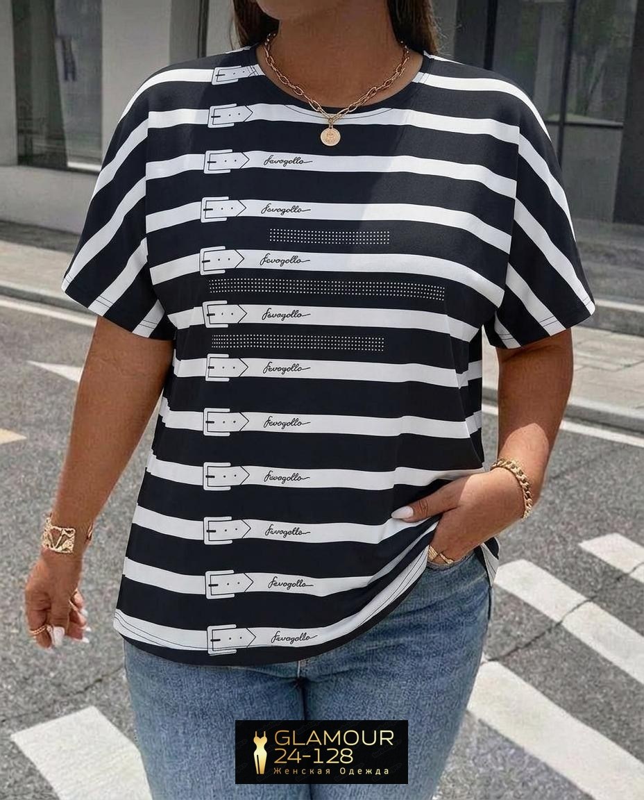 футболка больших размеров с полосками,футболки женская,футболки женские больших размеров,трикотажные футболки в полоску женские,футболка в полоску
