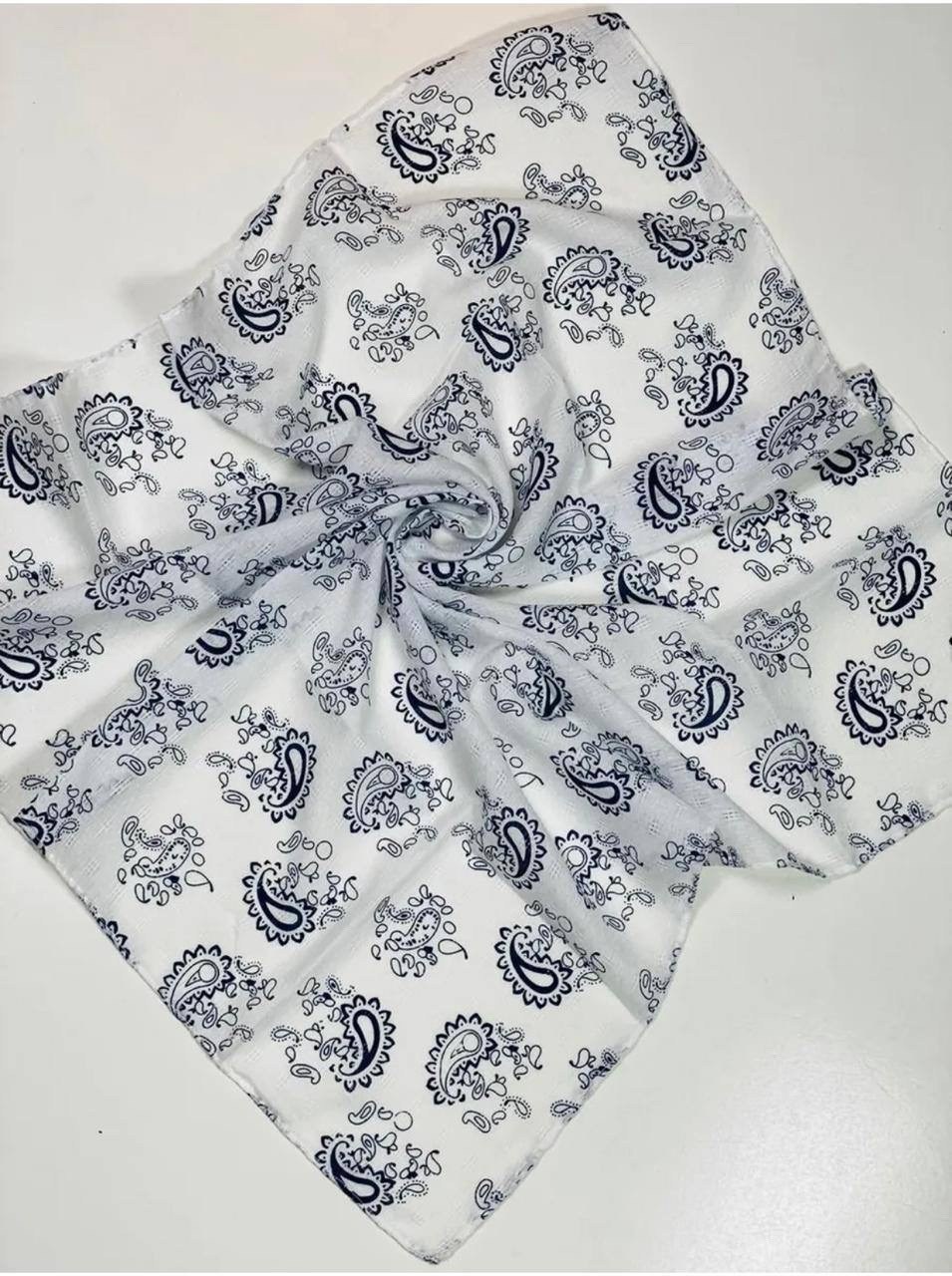 шарфы и платки,женские платки,платки хлопок,платок белый,платок с принтом