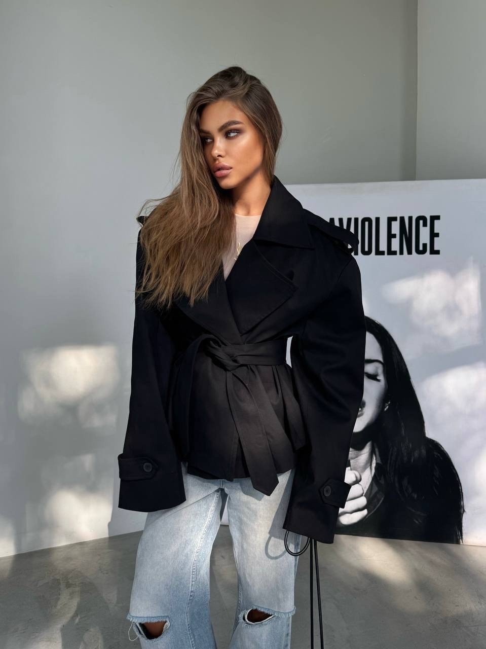 повседневная куртка,женский тренч,куртка с поясом