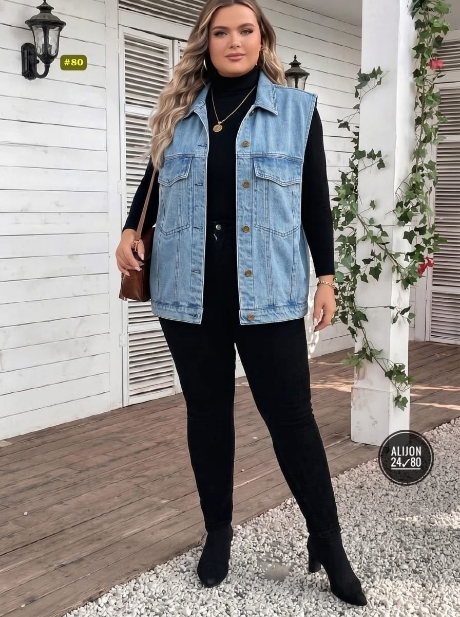 женский джинсовый жилет большого размера,джинсовый жилет,джинсовый жилет женский,жилет для полных,жилетка джинсовая