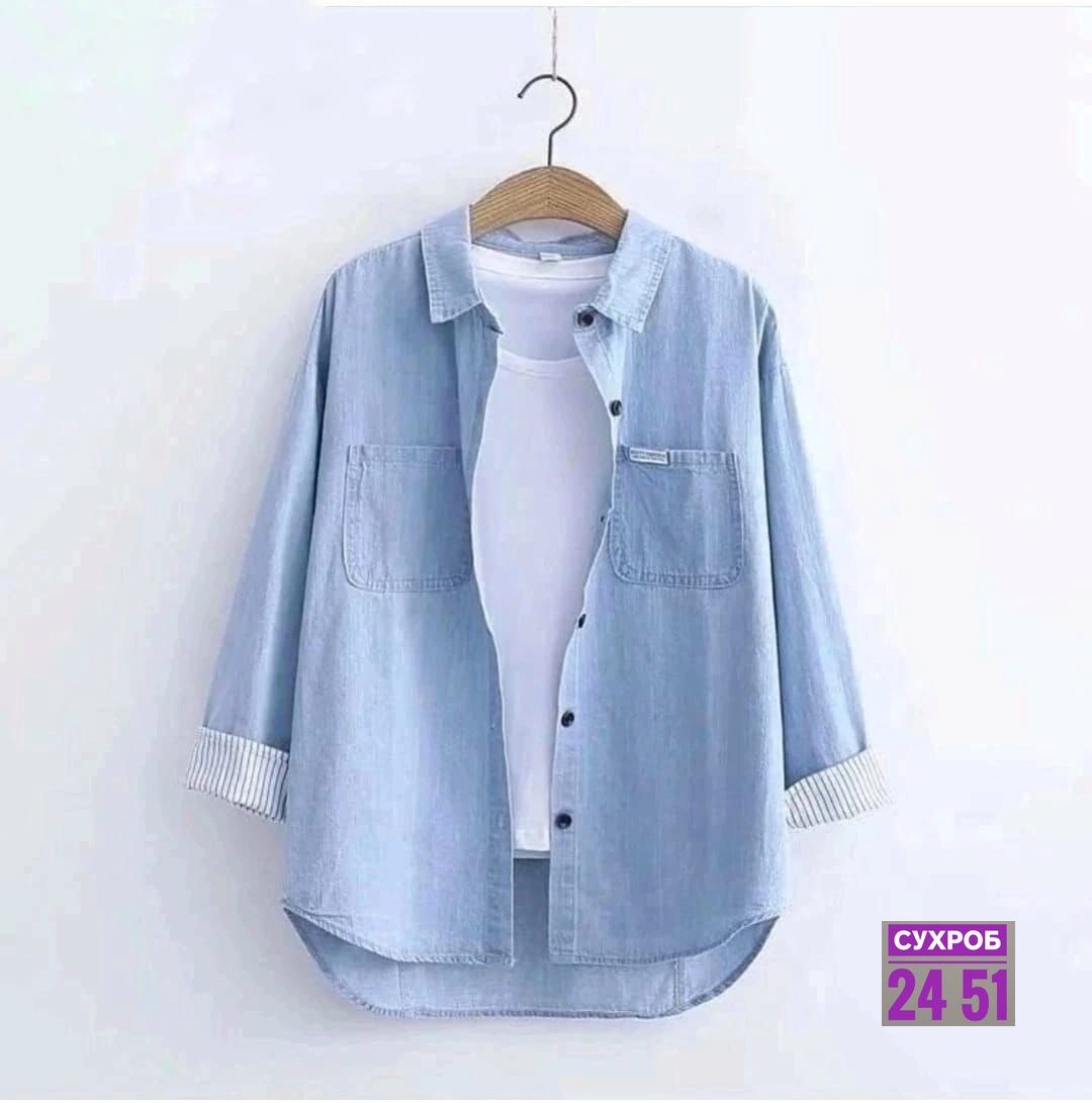 рубашка женская джинсовая,женская джинсовая рубашка с длинным рукавом,рубашка женская голубая,джинсовая рубашка женская 2026,рубашка с длинным рукавом джинсовая