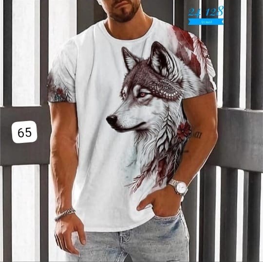 мужская футболка с принтом волка,футболки мужские,футболки с принтом волка для мужчин,футболка мужская повседневная с 3d-принтом и рисунком волка,футболка с рисунком волка