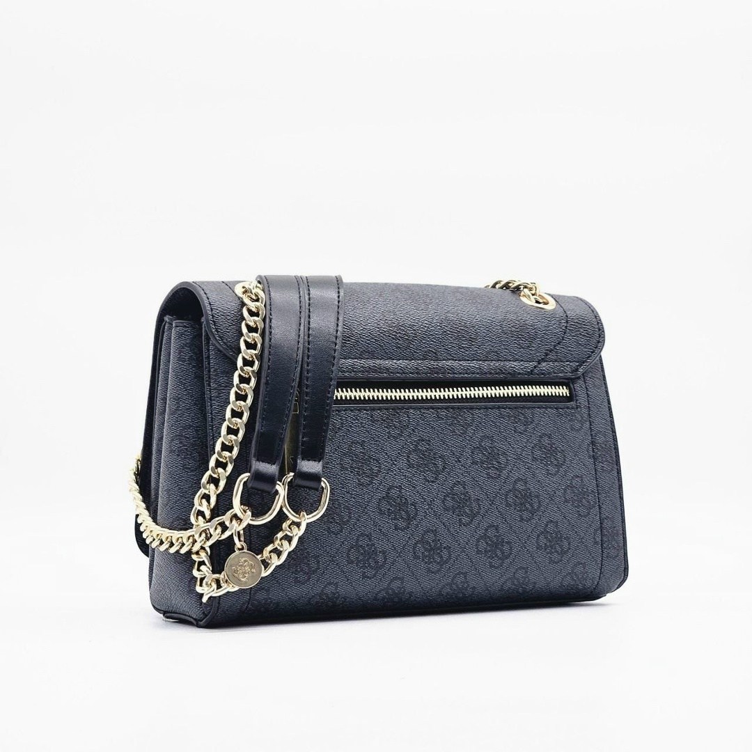 сумка guess,женская сумка guess через плечо,сумка guess женская,сумка женская на плечо guess nell coal logo,сумка через плечо noelle convertible xbody flap clo guess