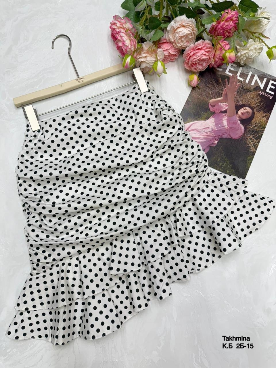 юбка с оборками,юбка стильная,юбка с принтом,юбки модели,юбка в горошек