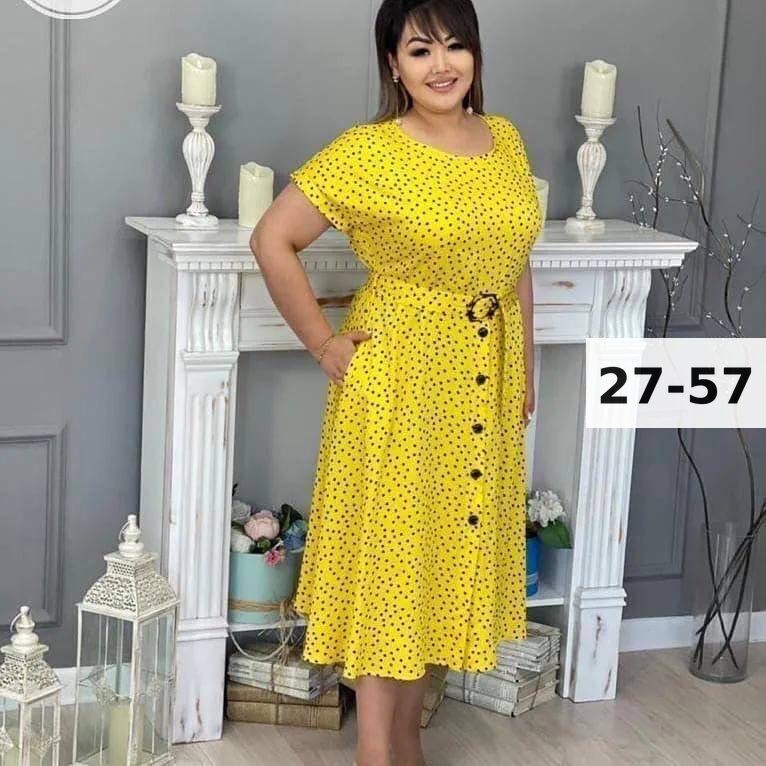 платье женское праздничное в горошек больших,женские платья больших размеров,платье женское, размер 58,женское платье в горошек,стильное платье большие размеры