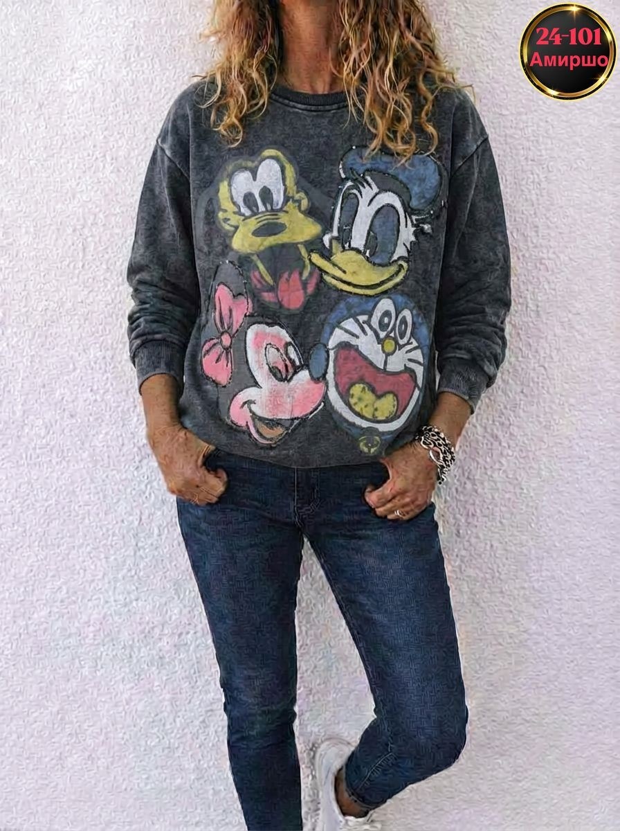 свитшот дисней женский,свитшот трикотажный,женский свитшот,толстовка,кофта с микимаусами