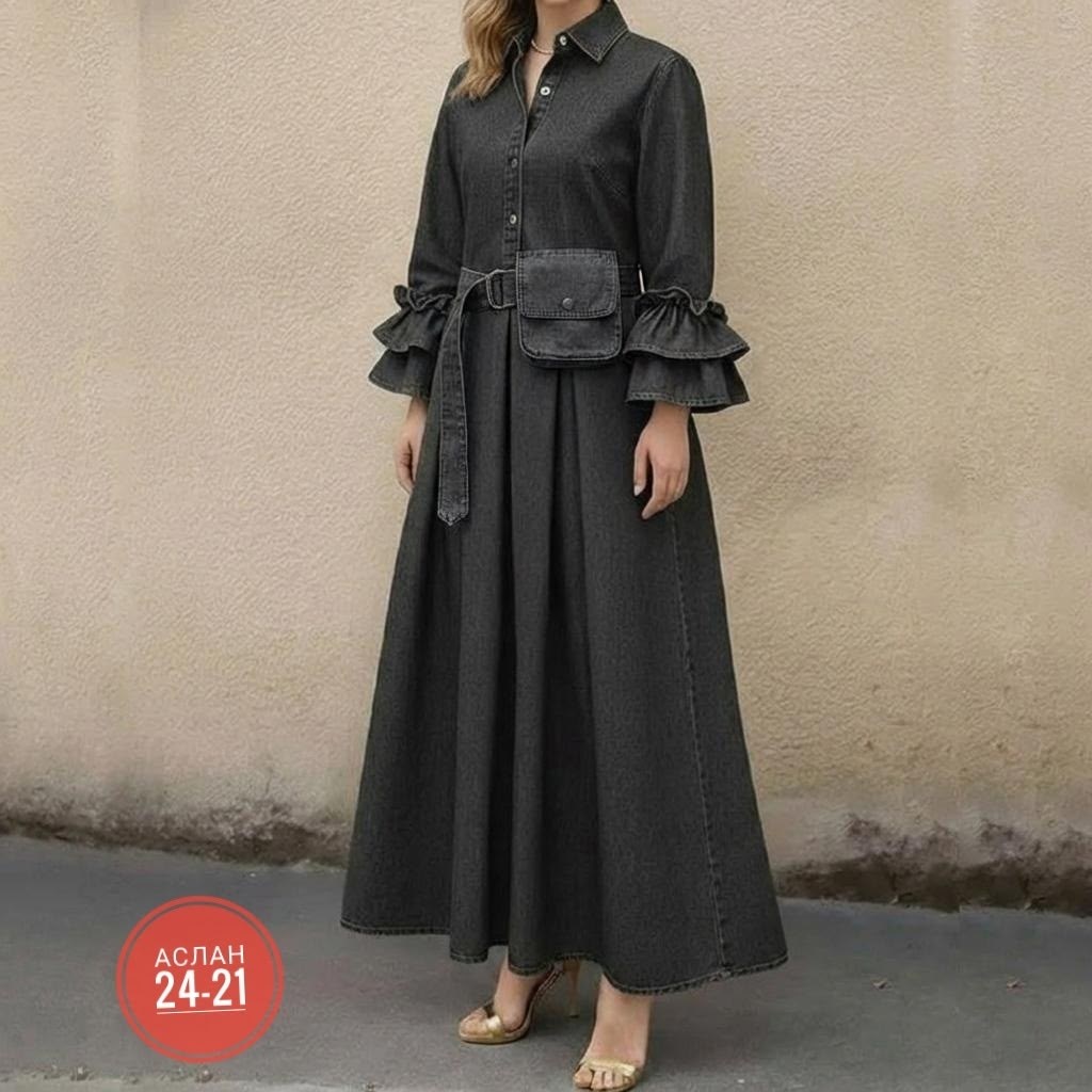 платье из джинсовой ткани,женское джинсовое платье,джинсовая платье,джинсовое платье с длинными рукавами,женское джинсовое платье с длинным рукавом