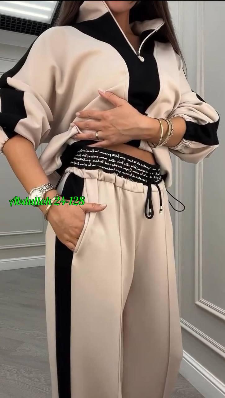 костюм двойка женская,костюм двойка,костюм спорт шик alexia m 488669952,женский костюм двойка ткань креп,костюм спортивный женский