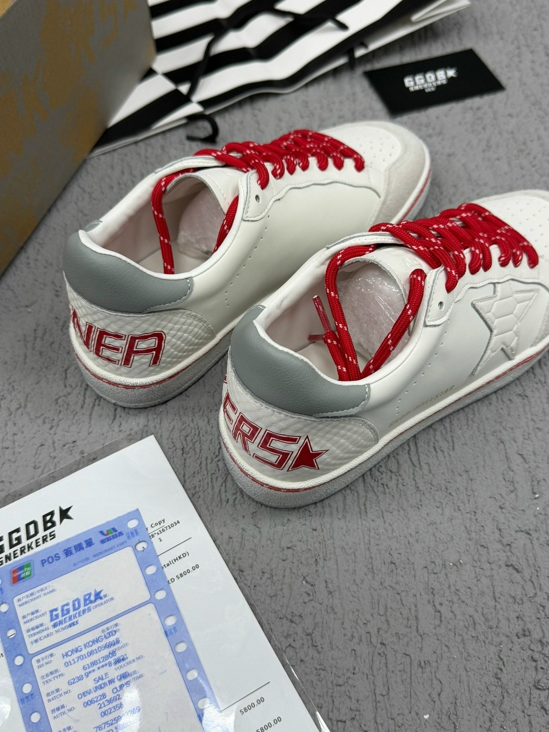 кроссовки golden goose ball-star low белый красный,кроссовки golden goose,кеды golden goose "ball star" красные,кроссовки,кеды golden goose