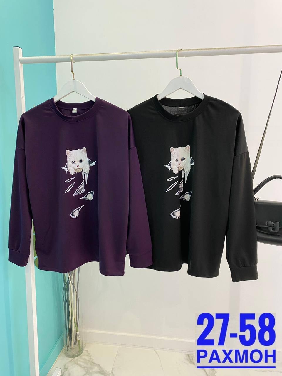свитшот женская,женская кофта,кофта трикотаж,модная толстовка,кофточки для кошек