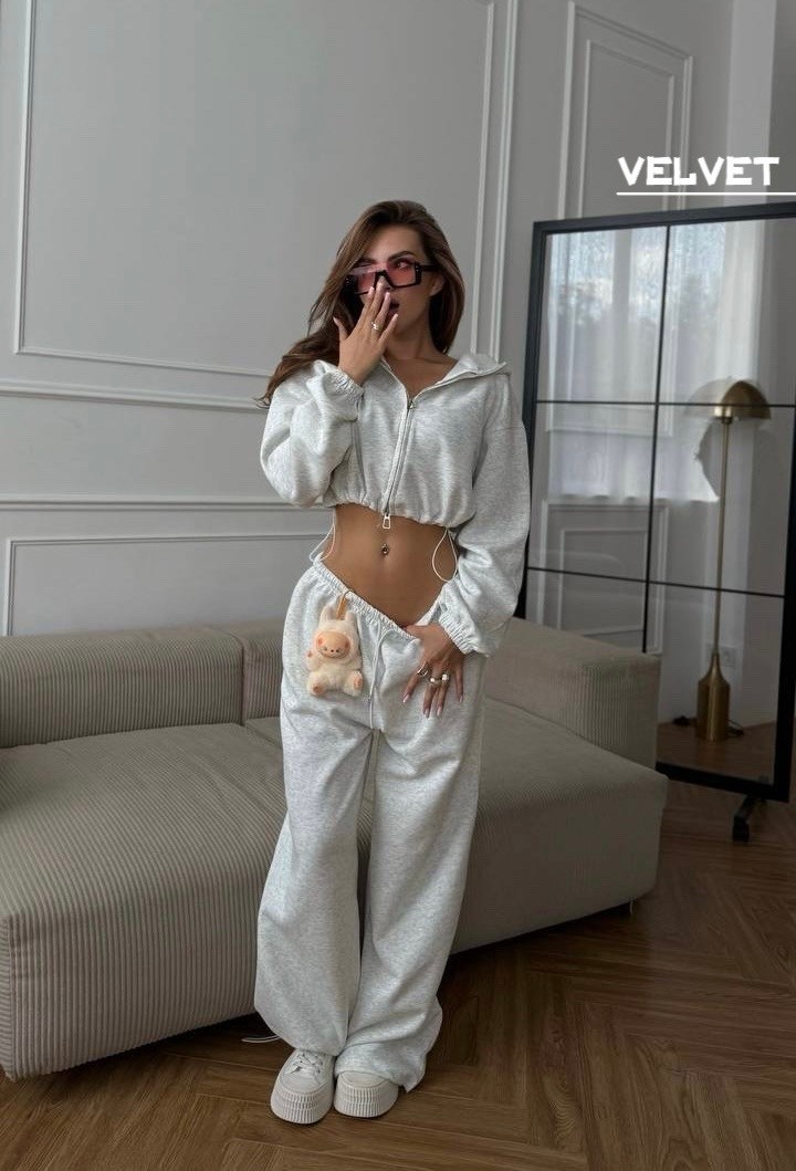 костюм на флисе,женский костюм на флисе,спортивные костюм,трикотажные костюмы,костюм спортивный со штанами палаццо и зип худи micca 362768683