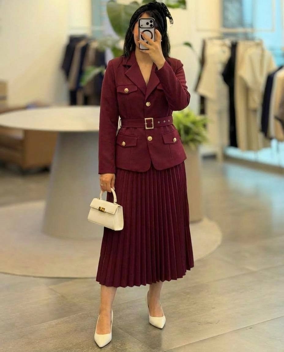 костюм с юбкой женский,костюм юбка,костюм с юбкой плиссе mizomela,офисный женский костюм с юбкой