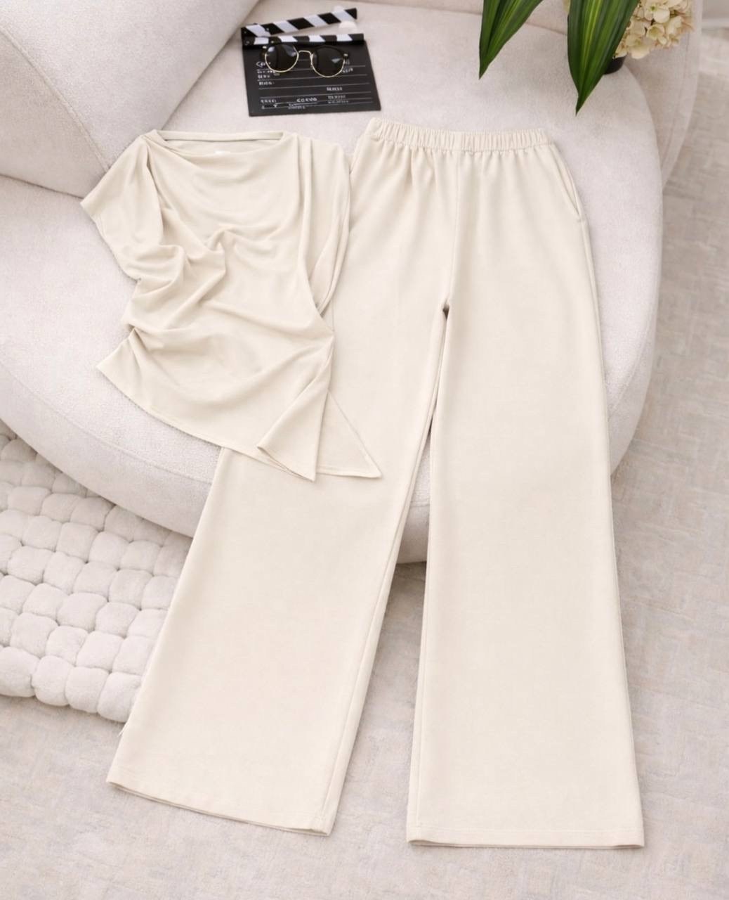 комплект костюм,брюки палаццо,костюм с брюками палаццо,брюки голубой,брюки женские палаццо