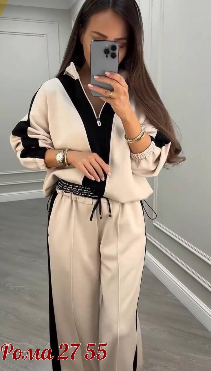 костюм двойка женская,костюм двойка,женский костюм двойка ткань креп,костюм спорт шик alexia m 488669952,костюм спортивный женский