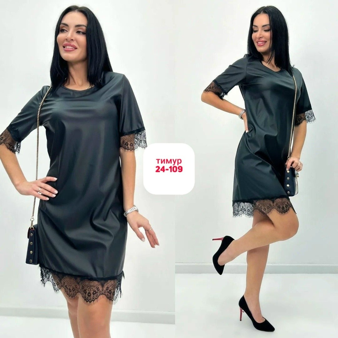 платье женское,платье эко кожа,платье женское выполнено под экокожу,платье женское туника,платье черное