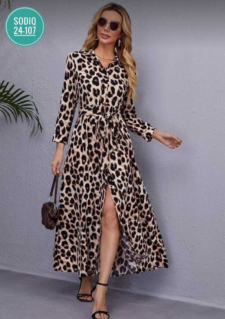 shein clasi платье-рубашка с леопардовым принтом с разрезом поясом,платье-рубашка с леопардовым принтом с разрезом поясом,леопардовое платье,платье с леопардовым принтом,платье принт леопард