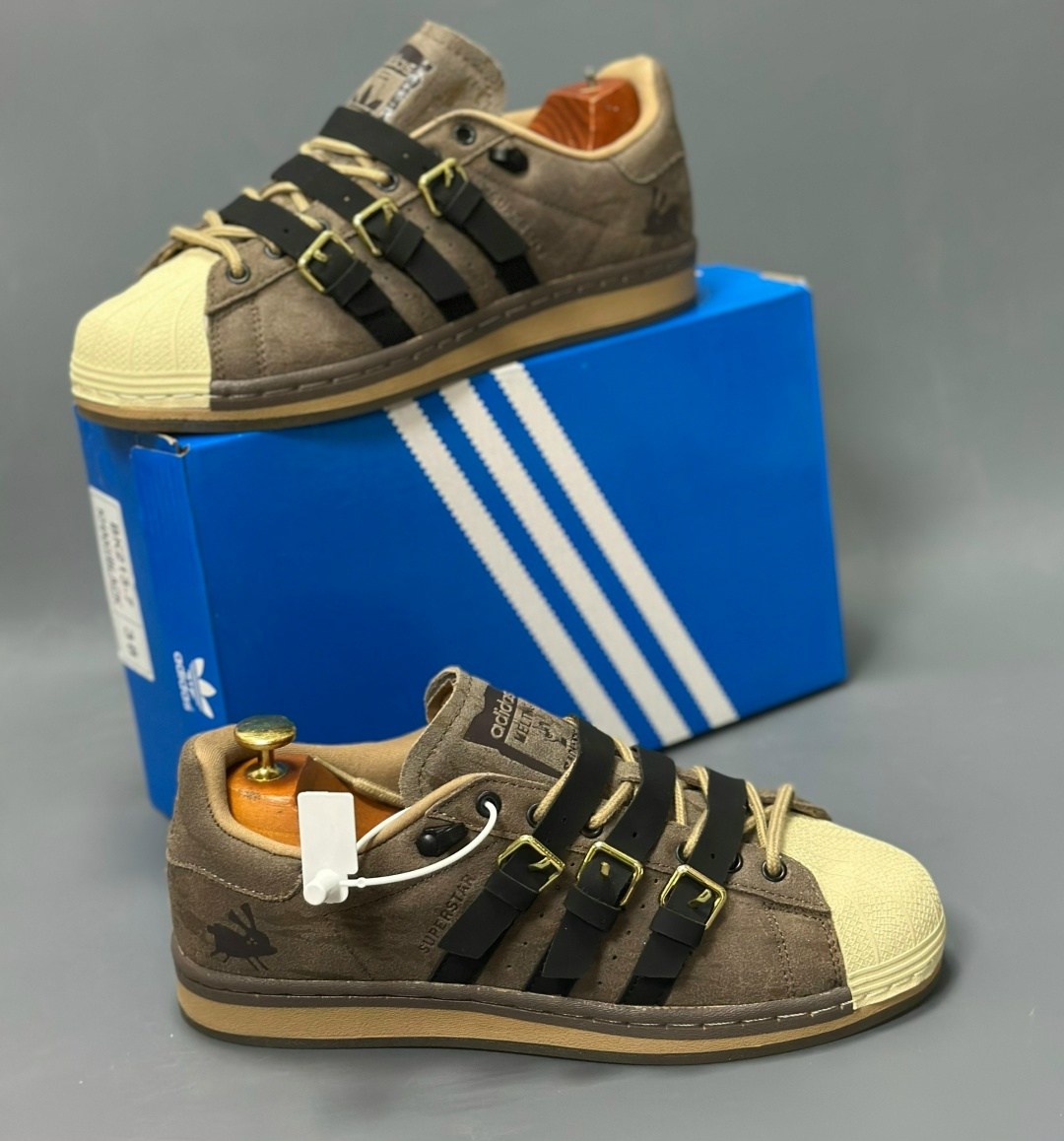 кроссовки adidas superstar,кроссовки adidas superstar rabbit hole brown,,кроссовки melting sadness x originals superstar karoro hole adidas коричневый,кроссовки adidas