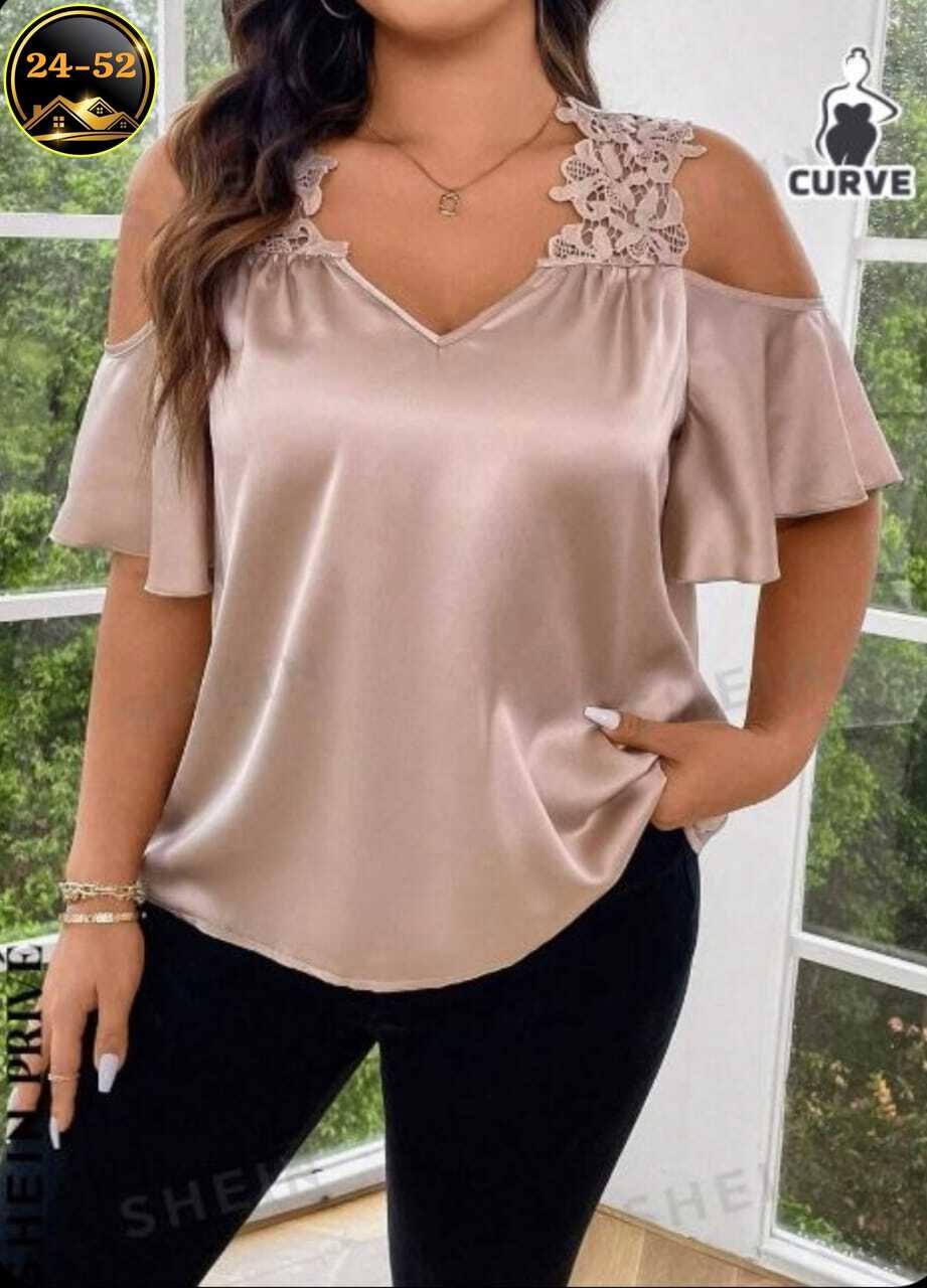 блузка для женщин,блузка с открытыми плечами,блузка для полных,блузки с кружевом для полных,женская блузка