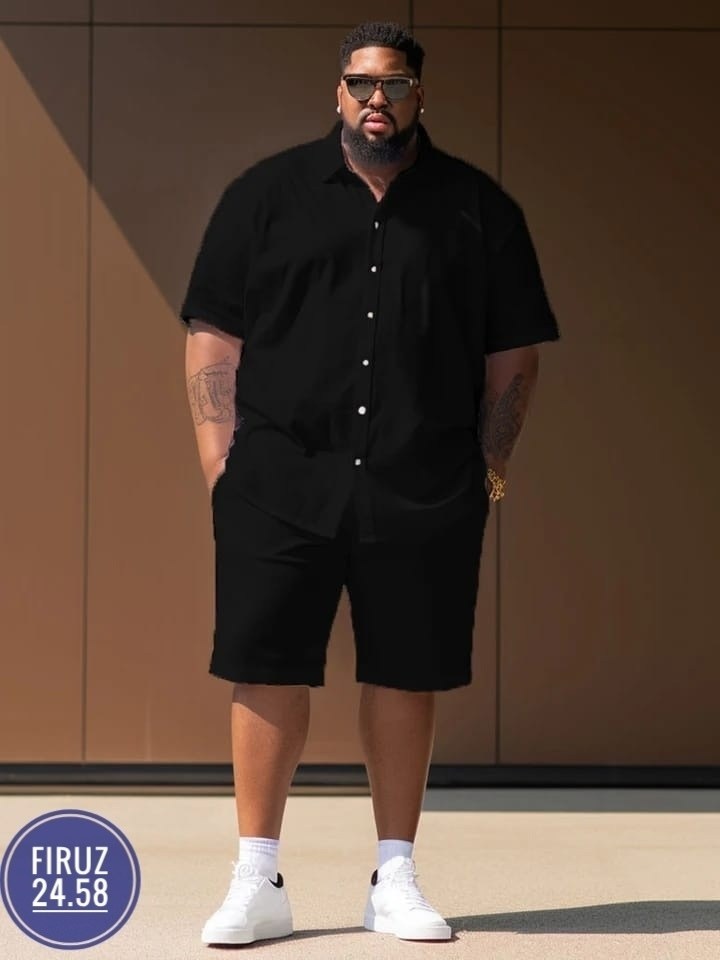 костюм двойка мужской,мужские летние костюмы,мужская мода,рубашка с коротким рукавом и шорты,мужские летние шорты
