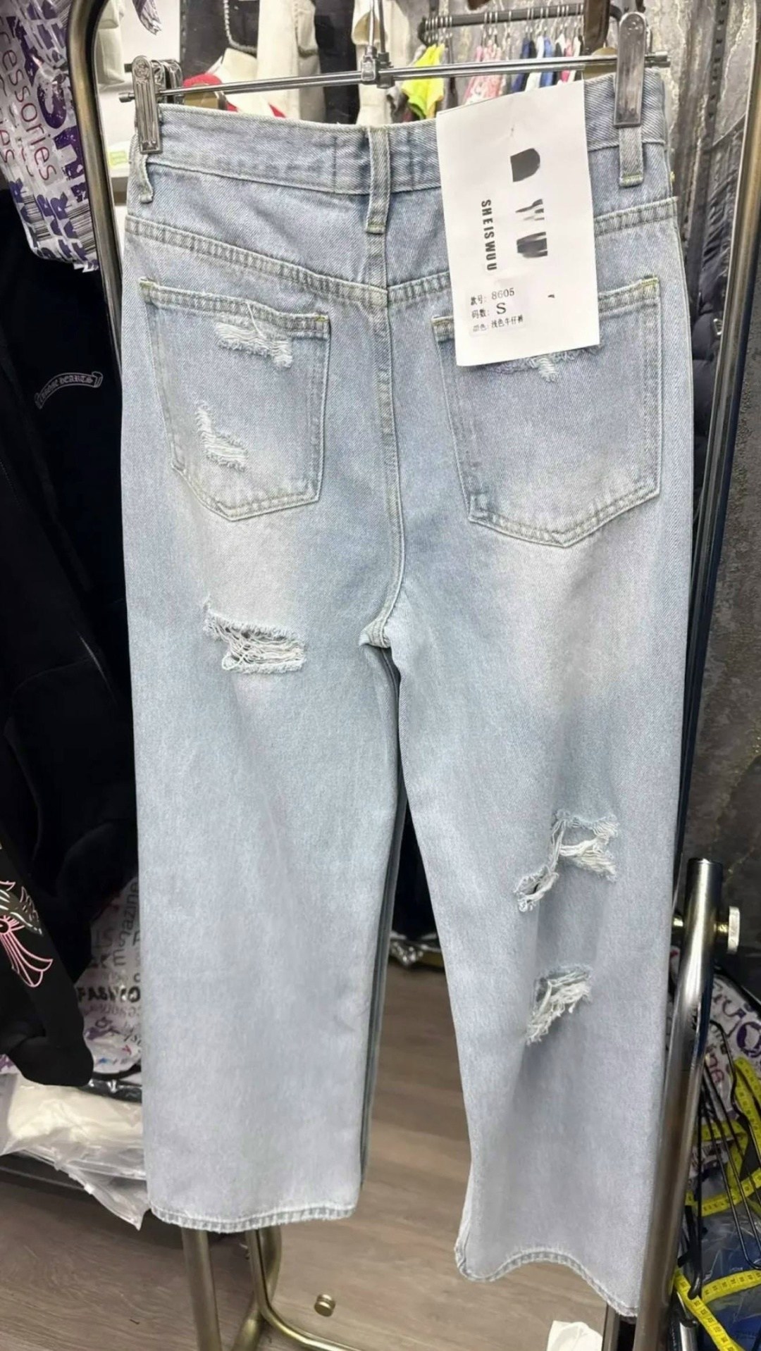 джинсы y2k с высокой посадкой рваные loliko,женские свободные прямые широкие рваные мешковатые джинсы y2k с высокой талией,джинсы женские широкие,женские джинсы с рваными дырками,джинсы женские с выре