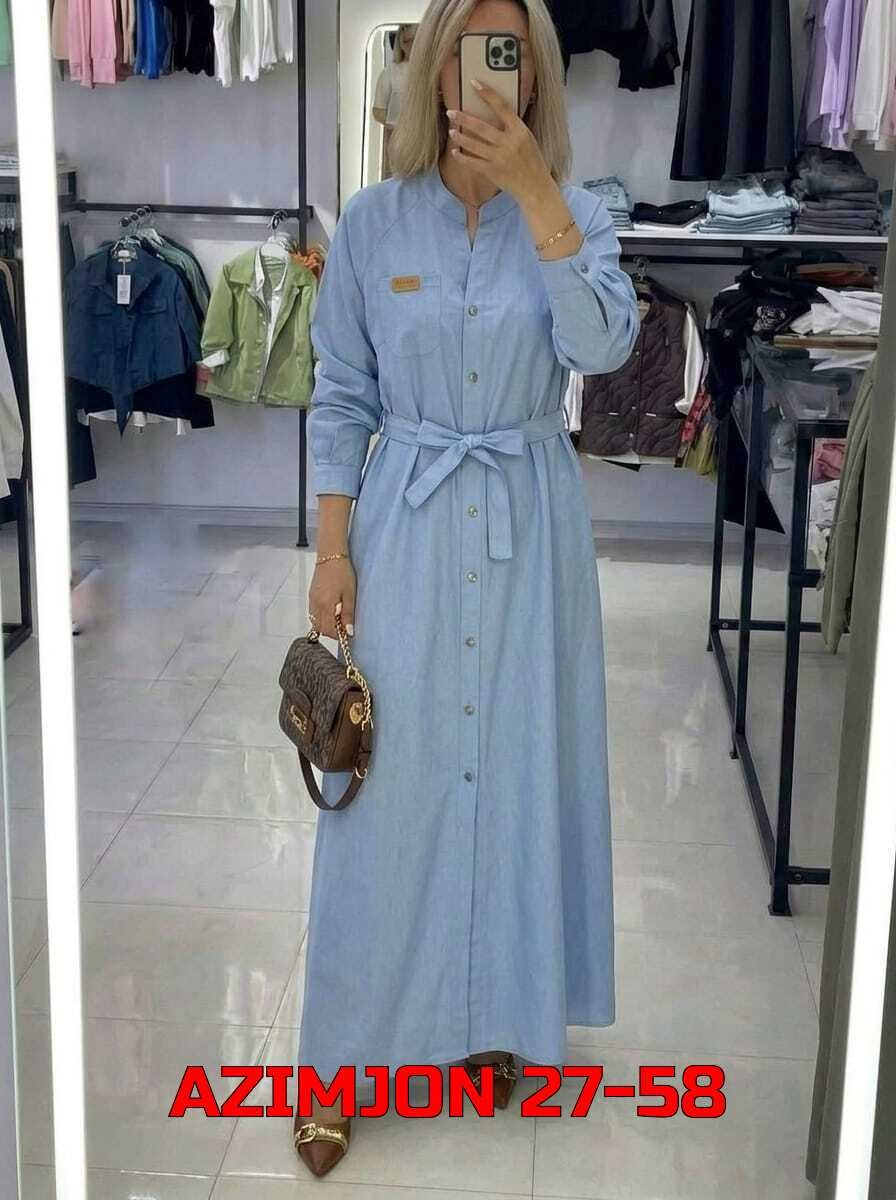 джинсовое платье,платье джинс,джинсовое платье женское,джинсовое платье миди,джинсовое платье сарафан миди style spark цвет деним голубой