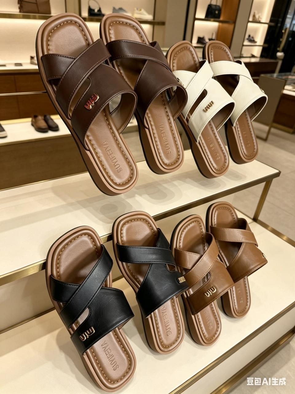 шлепки фенди,,тапочки фенди,кожаные шлепанцы,женские шлепанцы