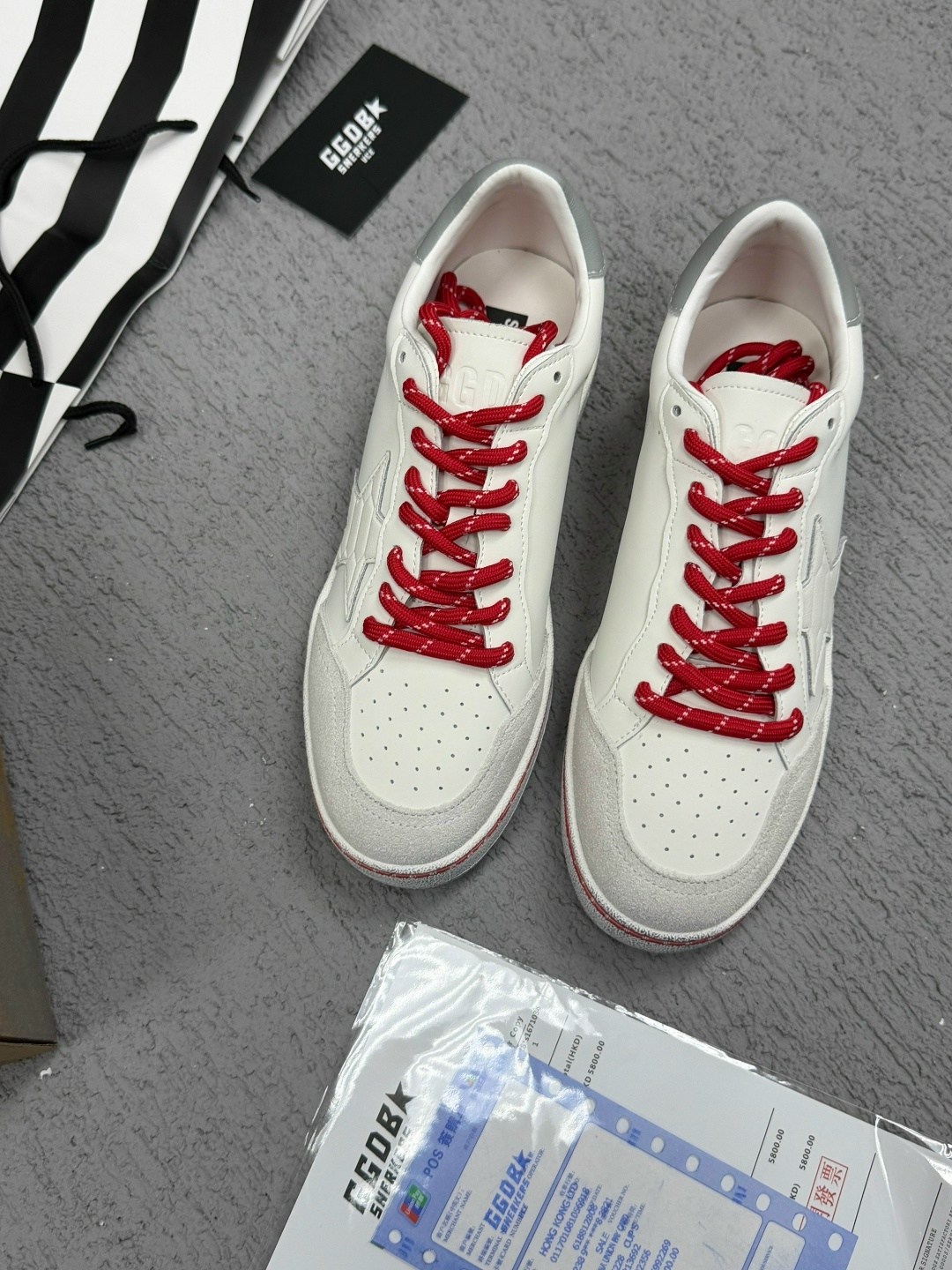 кроссовки golden goose ball-star low белый красный,кроссовки golden goose,кеды golden goose "ball star" красные,кроссовки,кеды golden goose