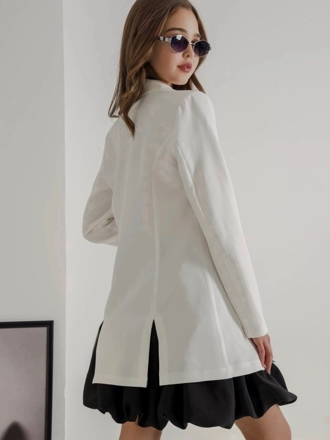 школьный костюм двойка с юбкой укороченным пиджаком sheng yuan fashion,школьный пиджак для девочки,школьная одежда для девочек пиджак+юбка,школьная одежда,костюм школьный жакет и юбка kико