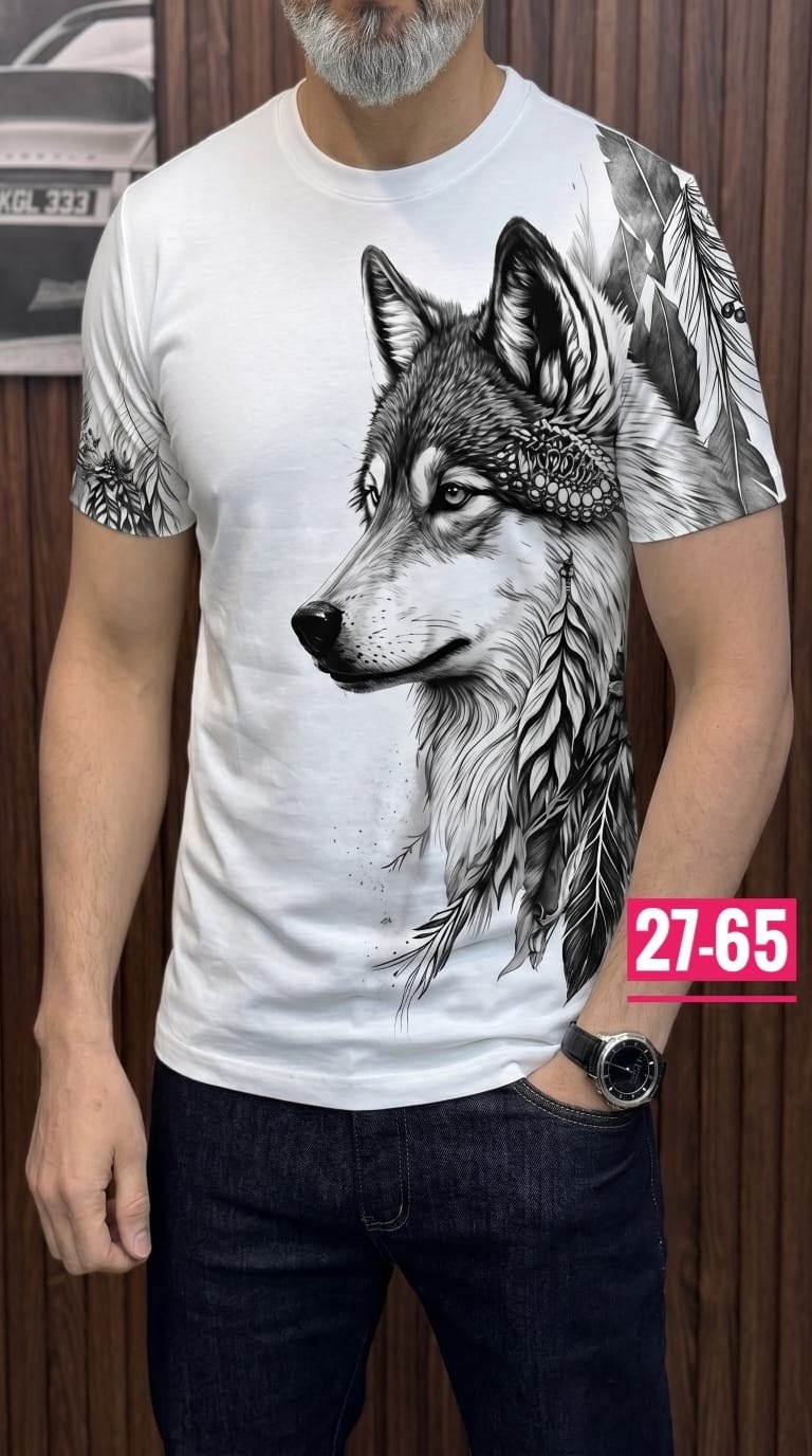 мужская футболка с принтом волка,футболки мужские,футболка с волками,футболки для мужчин,мужская футболка с принтом