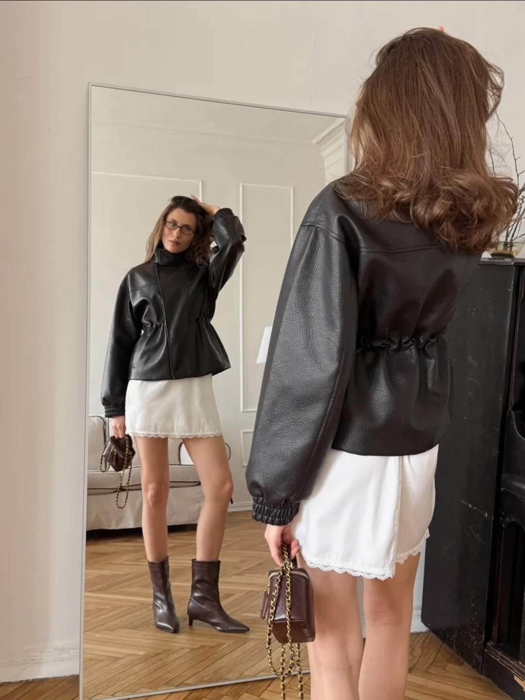 бомбер из экокожи женский,куртка бомбер из экокожи,кожаная женская куртка,куртка из экокожи,куртка бомбер из экокожи emberens