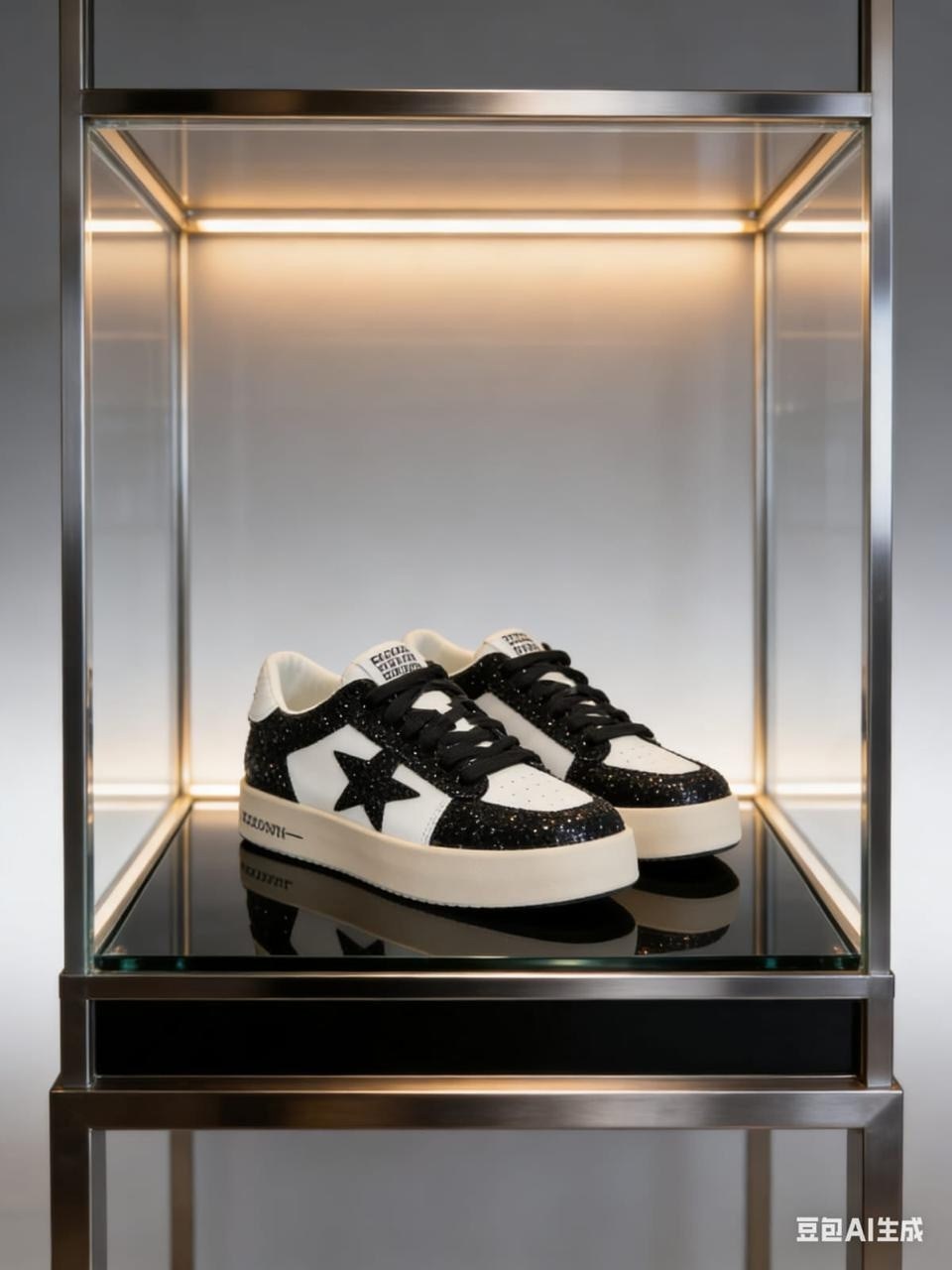 ,golden goose black glitter hi star sneakers,golden goose black glitter sneakers,golden goose hi star sneakers black glitter upper,голден гус кеды черные