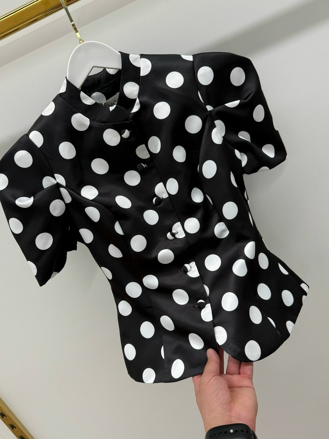 женская блузка,блузка стильная,модная блузка,женская блузка в горошек воротник,белая женская блузка